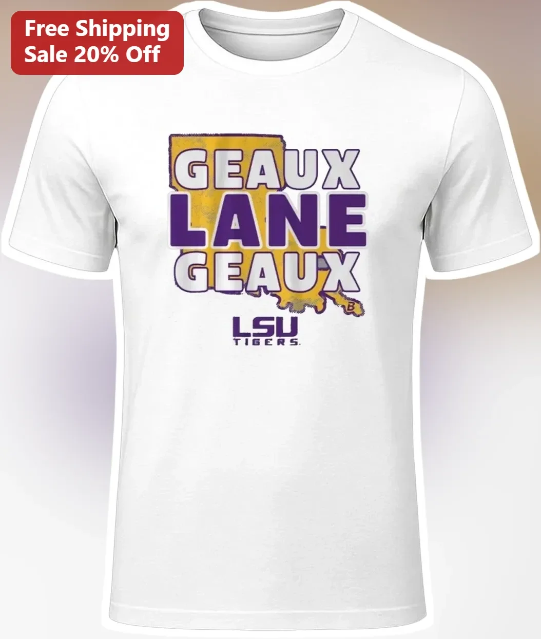 Geaux Lane Geaux LSU Tigers Tee Vintage College Football Fan Gift