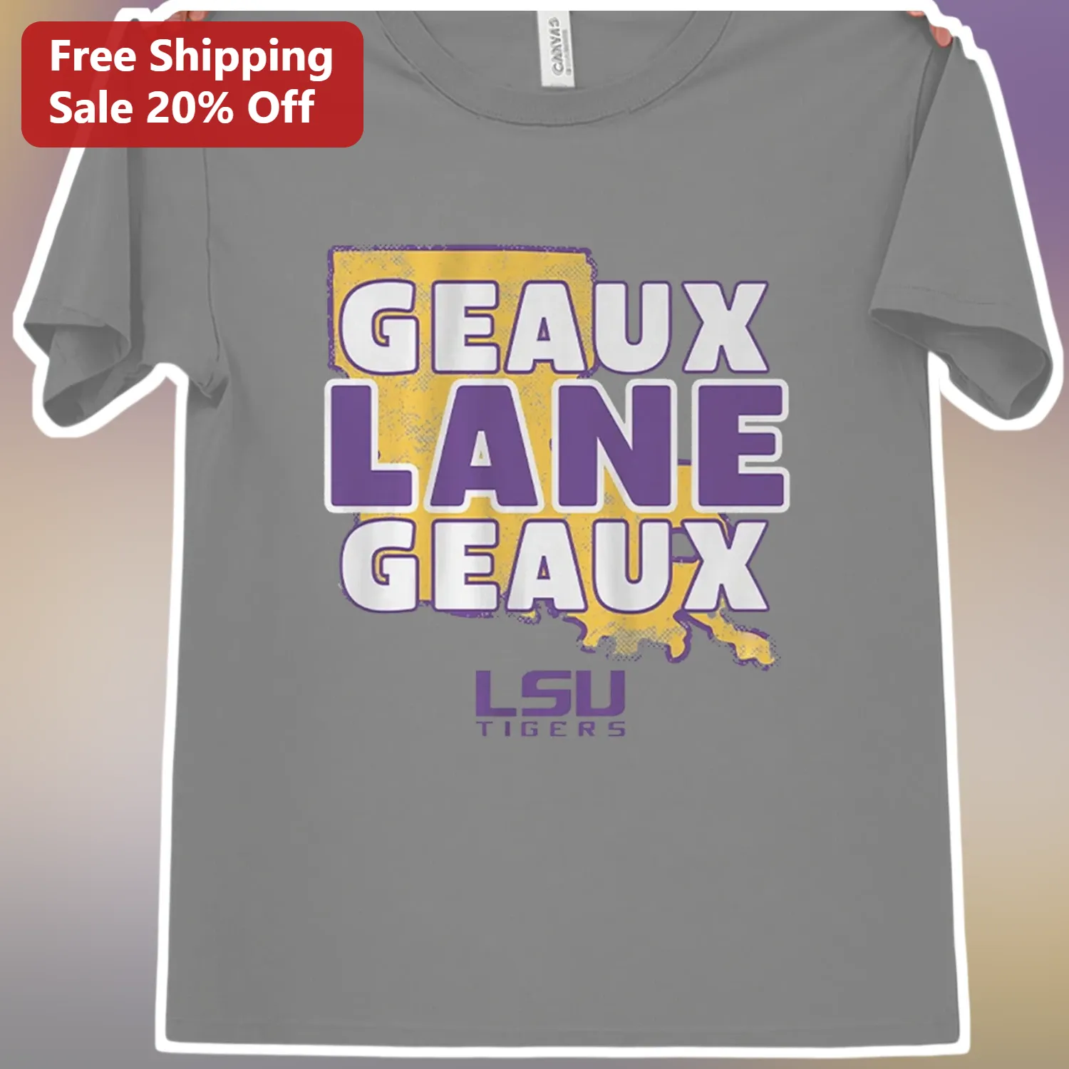 Geaux Lane Geaux LSU Tigers Tee Vintage College Football Fan Shirt
