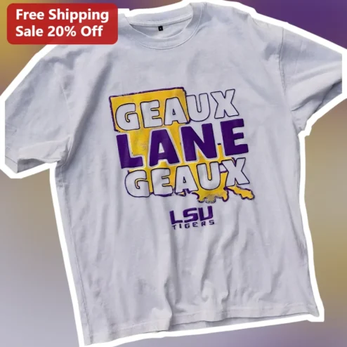 Geaux Lane Geaux LSU Tigers Tee Vintage Distressed College Football Fan Shirt