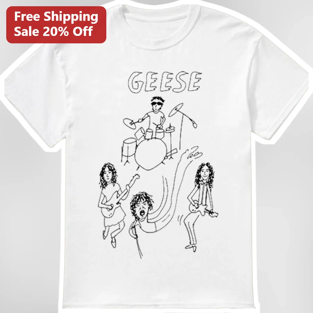 Geese Band Merch Indie Rock Tee Unisex Cotton Graphic Shirt for Fans