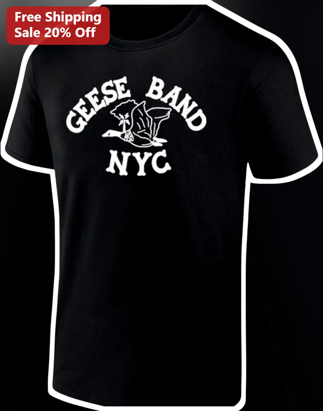 Geese Band NYC Tee Funny Goose Sunglasses Cocktail Graphic Shirt Retro Indie Rock Merch Gift