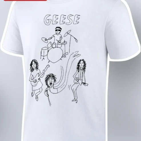 Geese Band Sketch Art Tee Indie Rock Merch Graphic T-Shirt