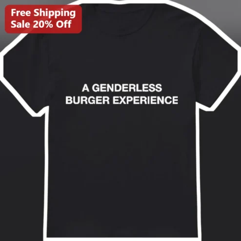 Genderless Burger Experience Tee Funny Foodie Graphic Shirt Unisex Minimalist Typography