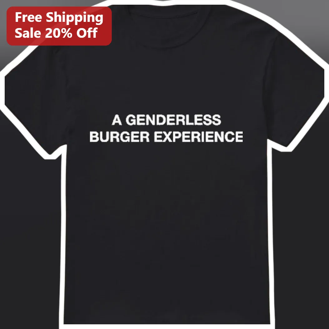Genderless Burger Experience Tee Funny Foodie Graphic Shirt Unisex Minimalist Typography