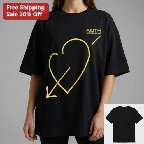 George Michael Faith Tee Retro 80s Pop Icon Music Gift Shirt