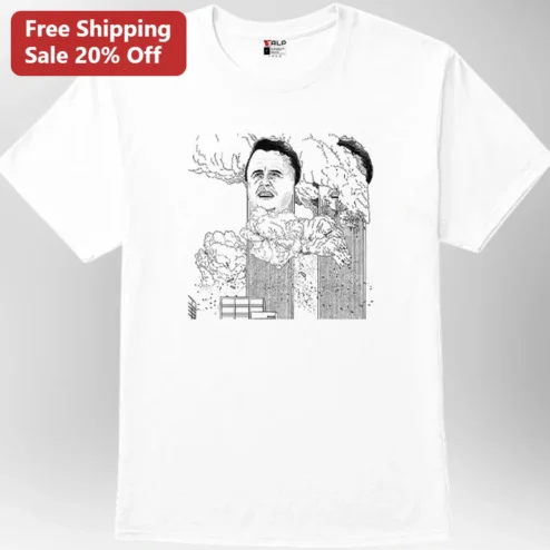 George W. Bush Tee 9/11 Twin Towers Satirical Political Satire Graphic Shirt Edgy Meme Humor Gift for Men Women