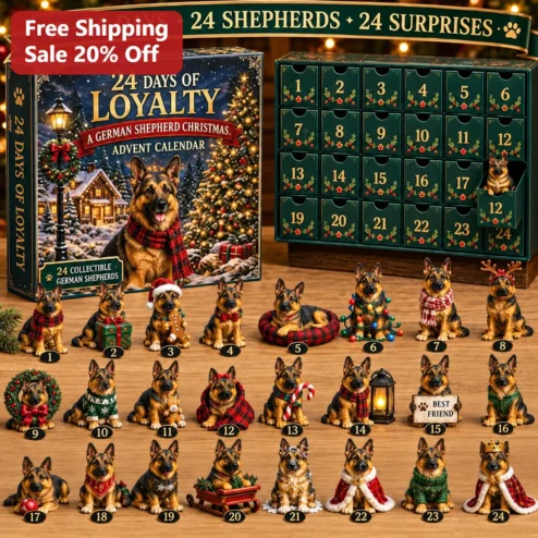 German Shepherd Advent Calendar 24 Days of Loyalty Christmas Countdown Gift for Dog Lovers