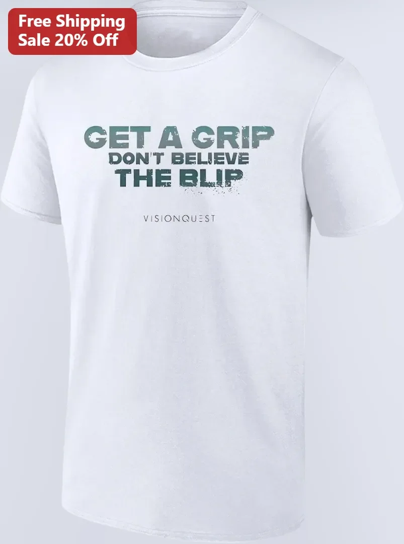 Get A Grip Don't Believe The Blip Tee Funny Retro Slang Graphic Shirt for Optometrists Eye Doctors