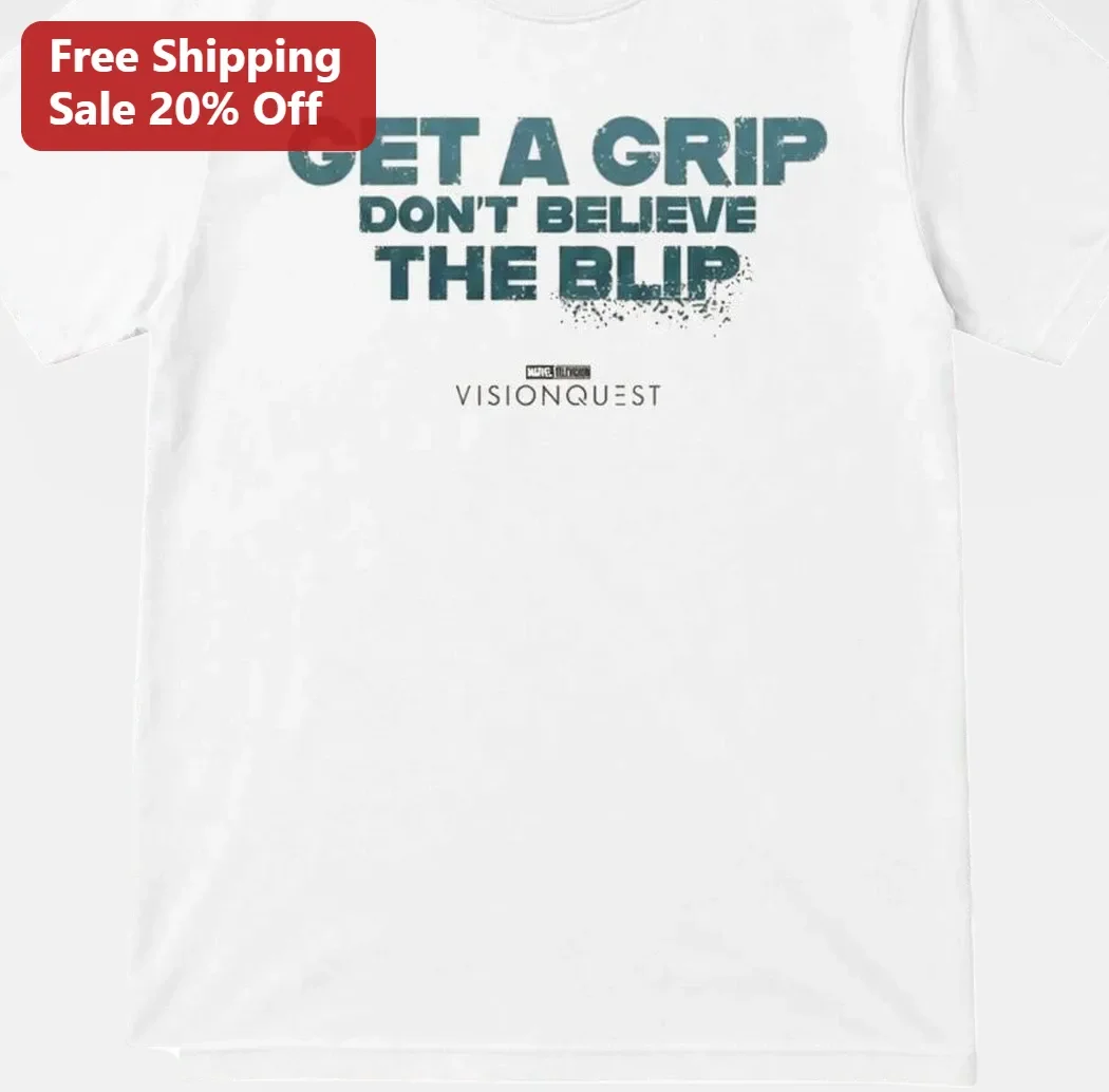 Get a Grip Don't Believe the Blip Vision Marvel Studios WandaVision Graphic Tee