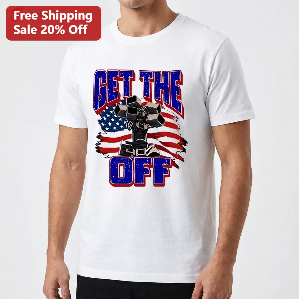 Get The Off American Flag Missile Launcher Tee Patriotic Tactical Military Graphic Shirt