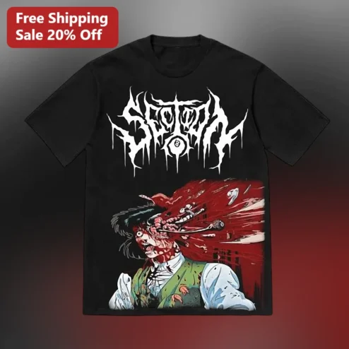 Ghost Band Graphic Tee Heavy Metal Horror Shirt for Men Women