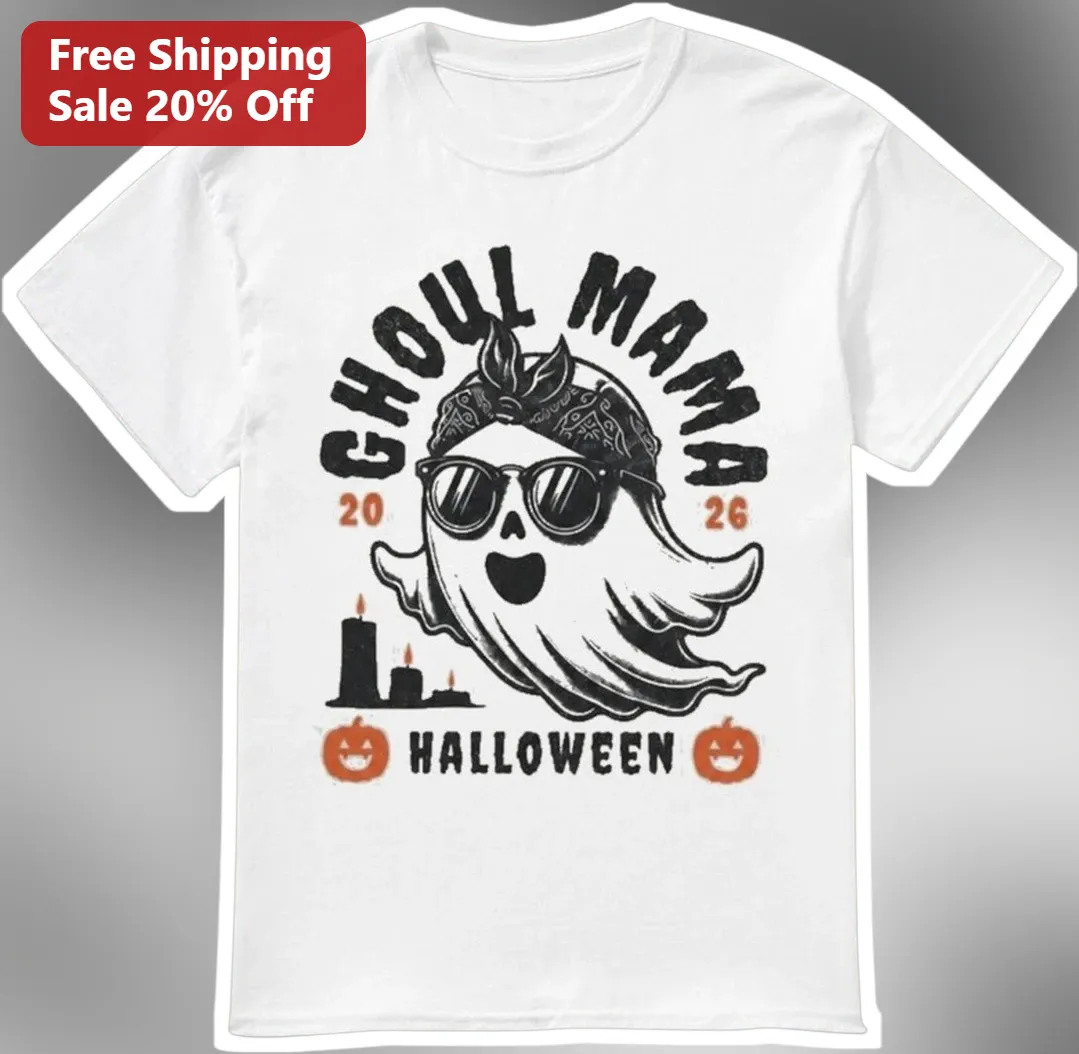 Ghoul Mama Halloween Tee Funny Spooky Ghost Graphic Shirt for Moms Pumpkin Patch Party Gift