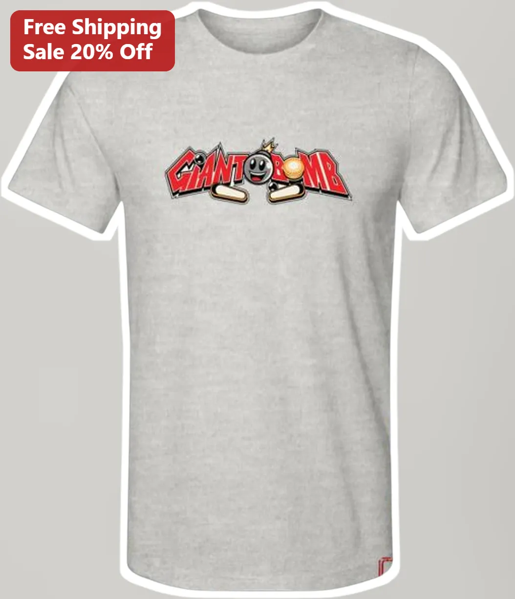 Giant Bomb Retro Gaming Logo Graphic Tee for Men Women Geek Culture Shirt