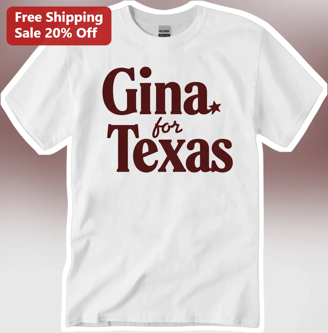 Gina for Texas Tee 2026 Governor Campaign Shirt Retro Typography Gift