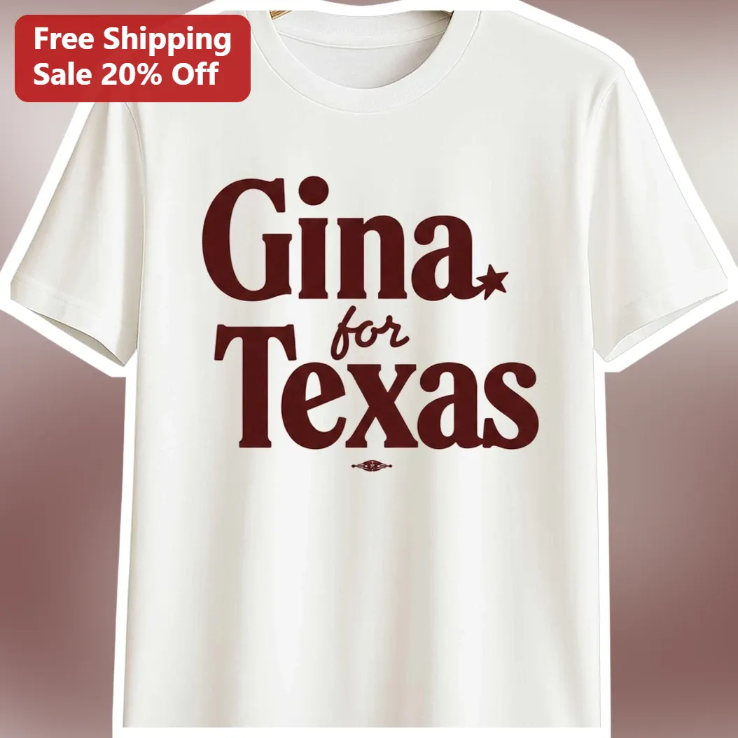 Gina for Texas Tee Retro Country Western Campaign Shirt Gift available at our Chicago, Illinois warehouse