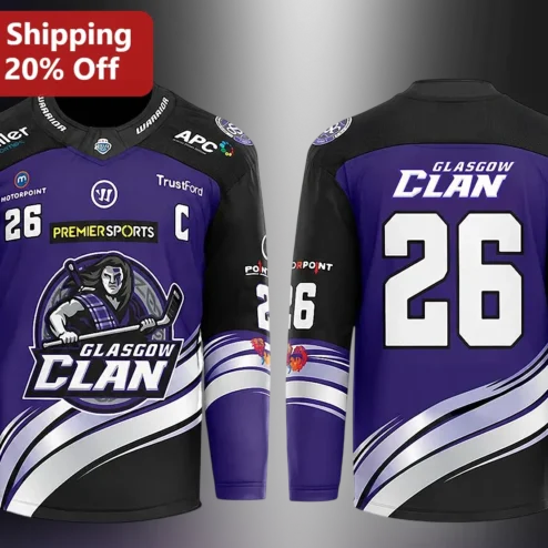 Glasgow Clan Ice Hockey Jersey 2026/27 Scottish Team Fan Apparel
