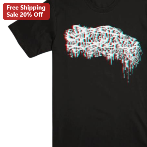 Glitch Abstract Art Tee Cyberpunk Streetwear Graphic T-Shirt for Men and Women