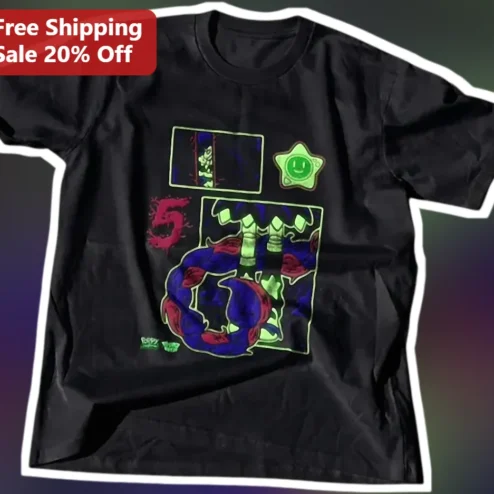 Glitch Art Abstract Graphic Tee Cyberpunk Vaporwave Streetwear Shirt
