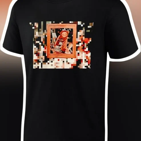Glitch Art Portrait Tee Cyberpunk Vaporwave Aesthetic Digital Distortion Graphic Shirt