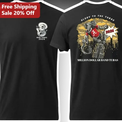Glory to the Tubas Million Dollar Band Tee Marching Band Tuba Player Gift