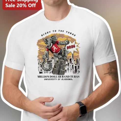Glory to the Tubas Million Dollar Band University of Alabama Tuba Player Graphic Tee