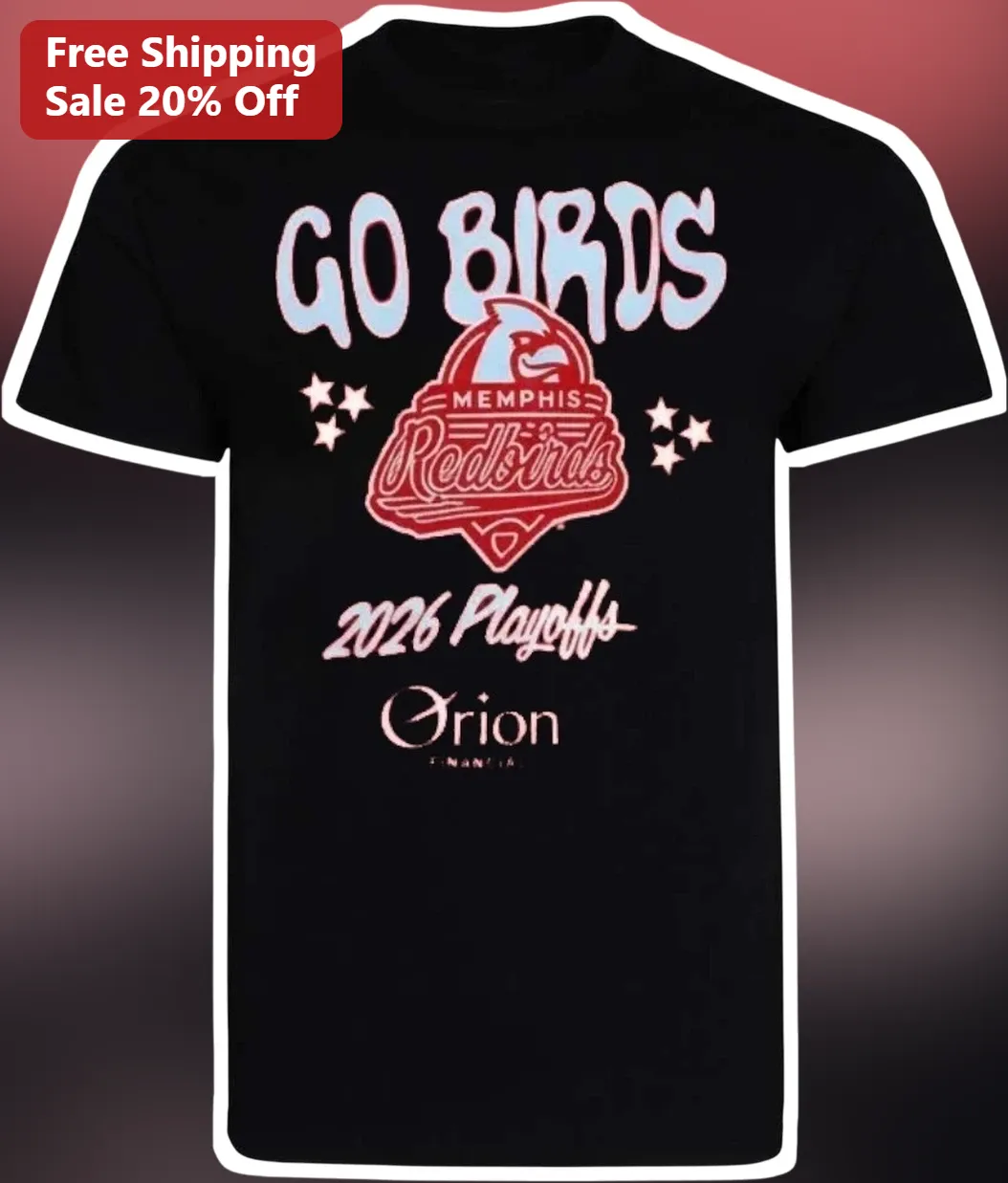 Go Birds Memphis Redbirds 2026 Playoffs Tee Minor League Baseball Fan Shirt