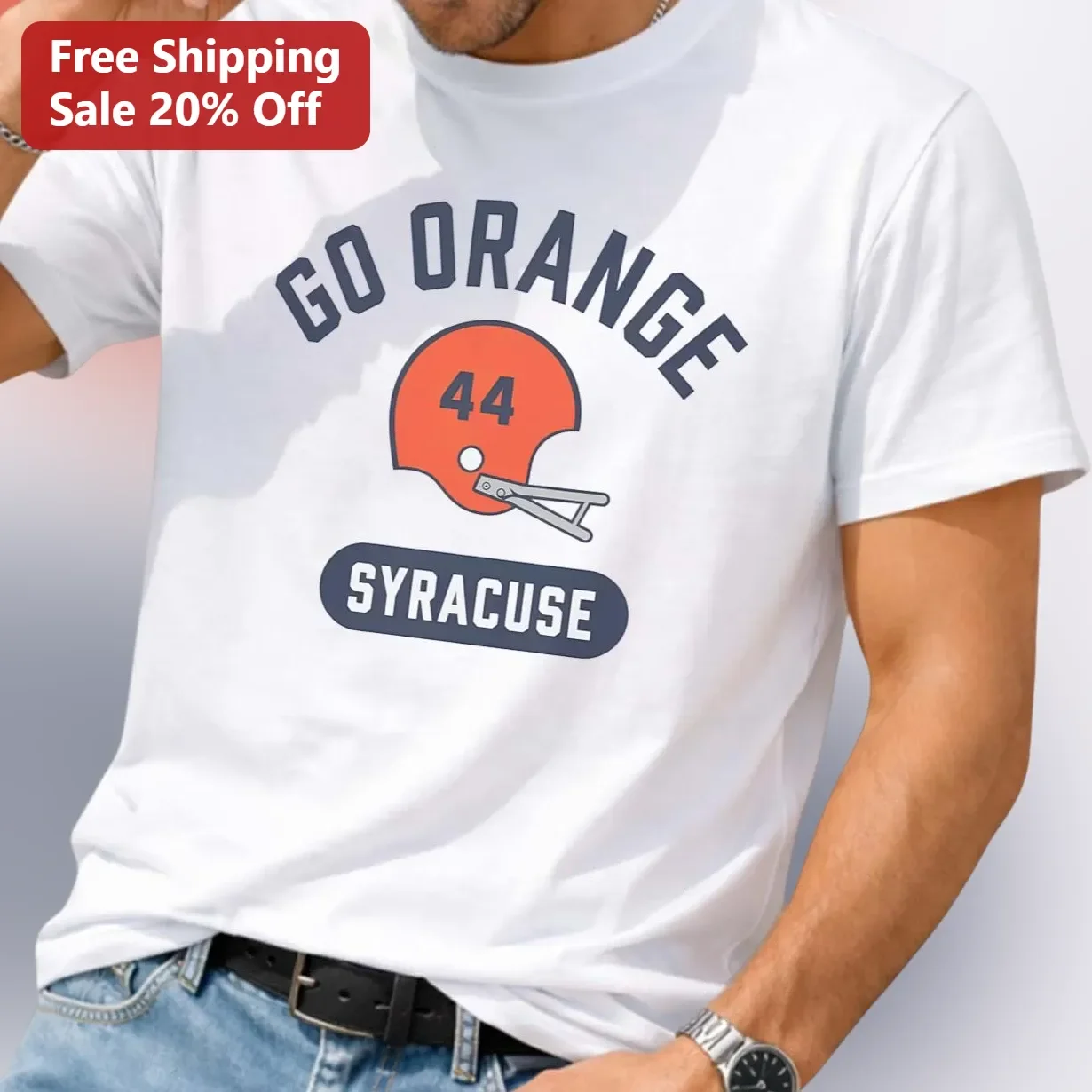 Go Orange Syracuse Tee College Football Fan Gear Retro Varsity Shirt Gift for Men Women Alumni
