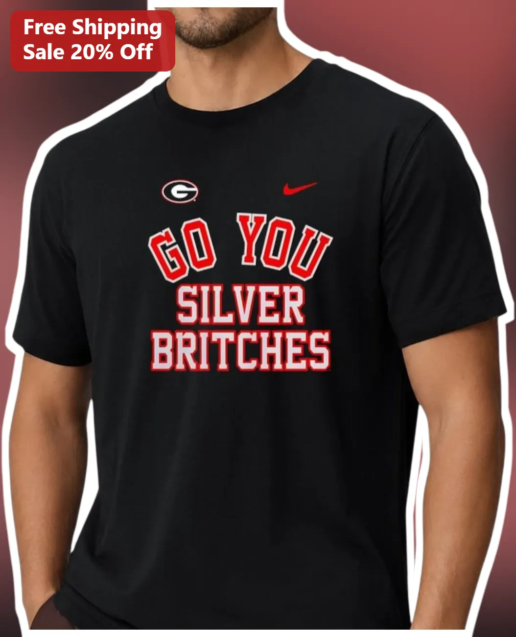 Go You Silver Britches Georgia Bulldogs Vintage Football Tradition Tee