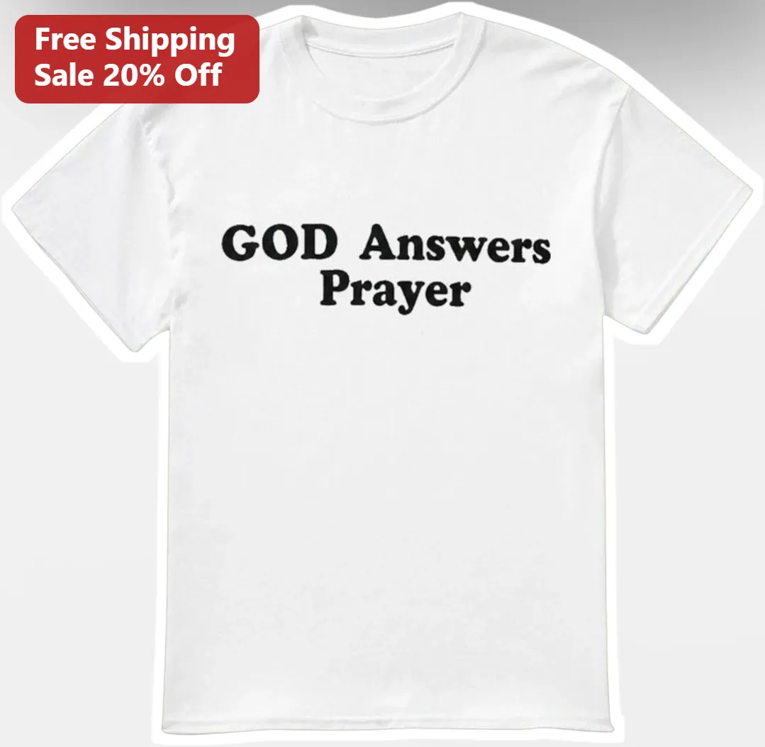 God Answers Prayer Tee Christian Faith Gift for Men Women Unisex Cotton Shirt