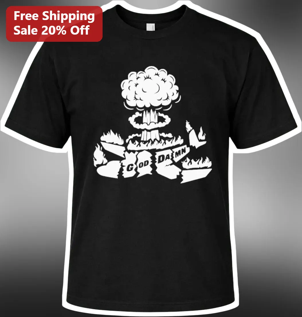 God Damn Mushroom Cloud Explosion Graphic Tee
