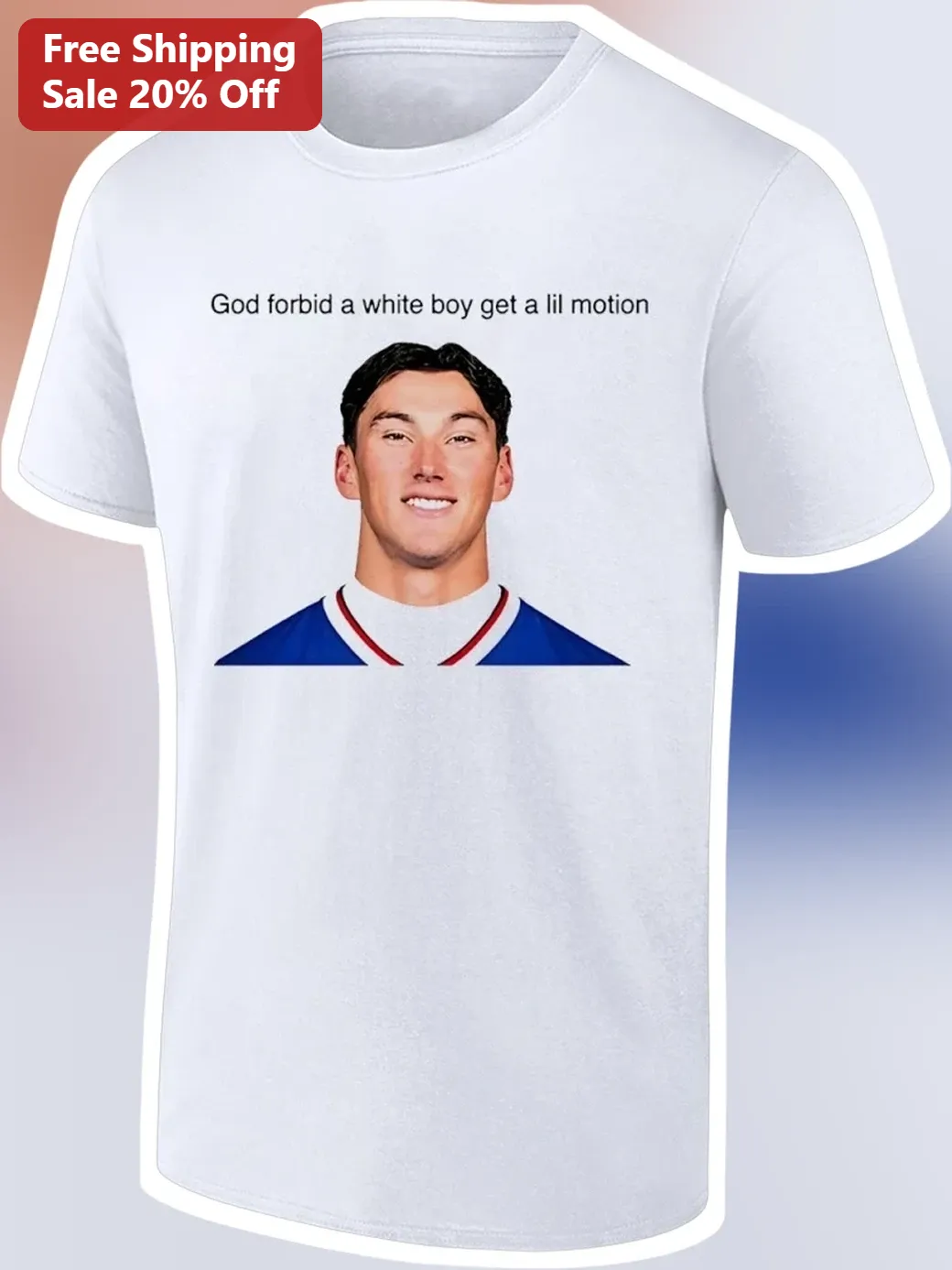God Forbid A White Boy Get A Lil Motion Shane Pinto Ottawa Senators NHL Hockey Fan Graphic Tee