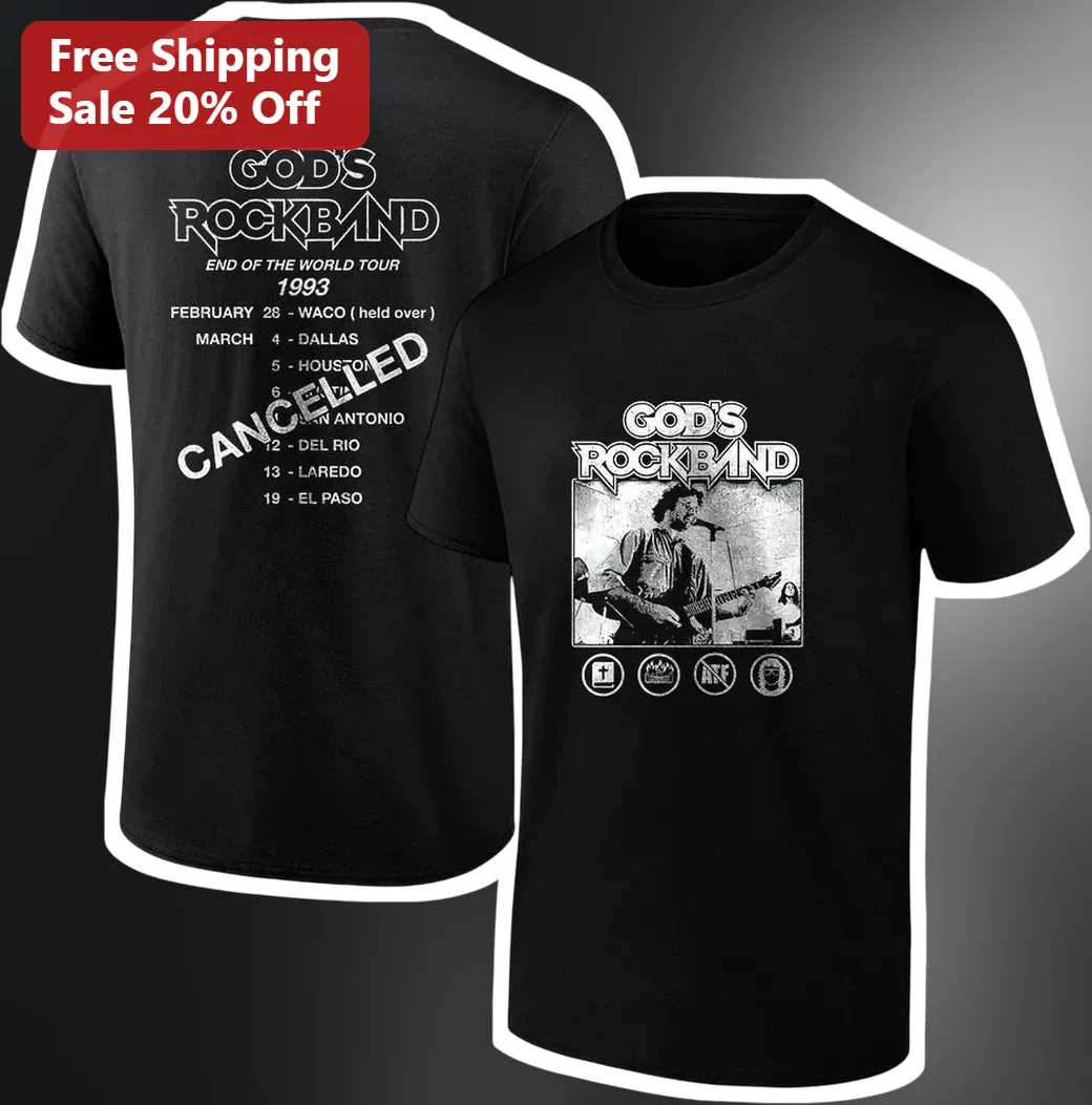 God's Rockband End Of The World Tour 1993 Vintage Rock Band Tee