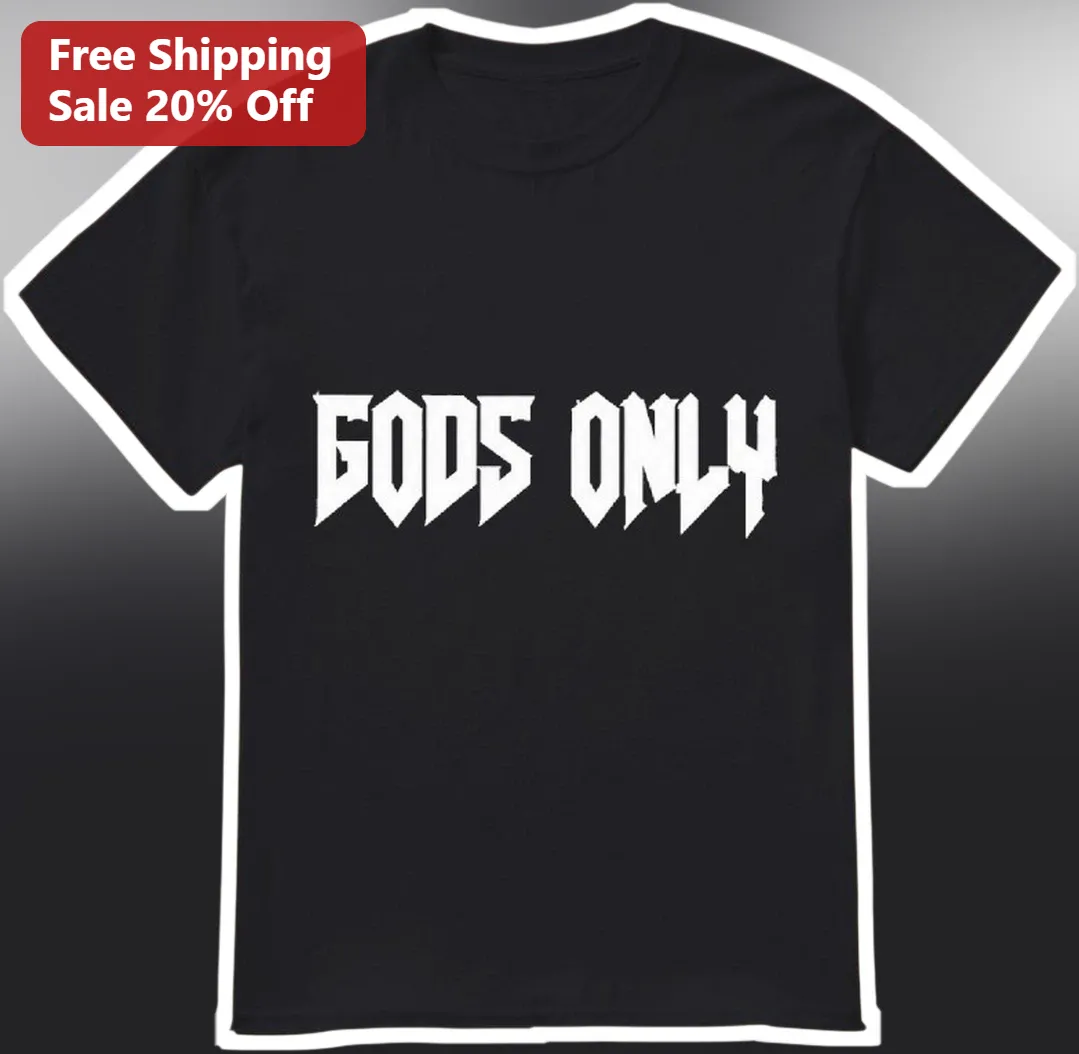 GODS ONLY Gothic Streetwear Tee Black Graphic T-Shirt Faith Based Christian Apparel Unisex