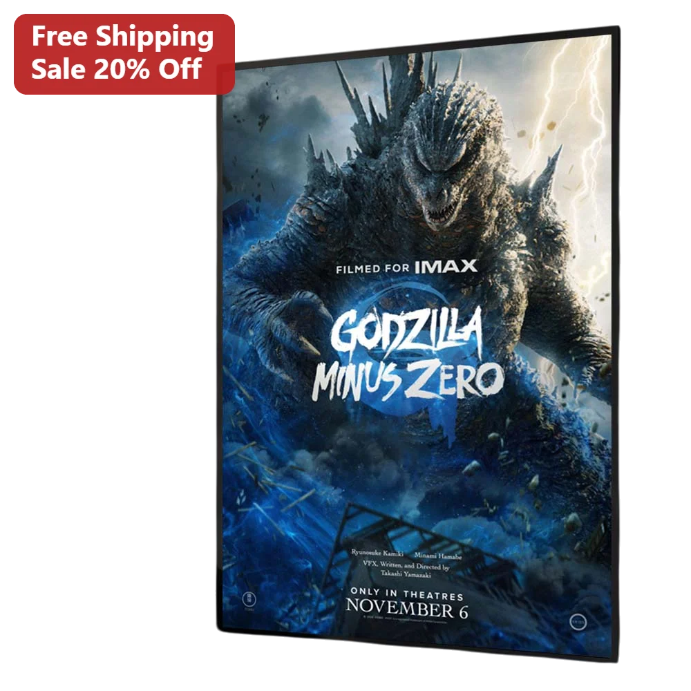 Godzilla Minus Zero Filmed for IMAX Movie Poster Kaiju Fan Gift