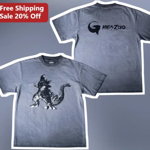 Godzilla Minus Zero Tee Kaiju Monster Graphic Distressed Streetwear Shirt