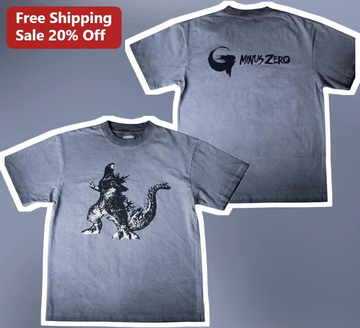 Godzilla Minus Zero Tee Kaiju Monster Graphic Distressed Streetwear Shirt