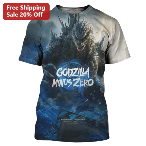 Godzilla Minus Zero Tee Kaiju Monster Movie Graphic Shirt for Men Women