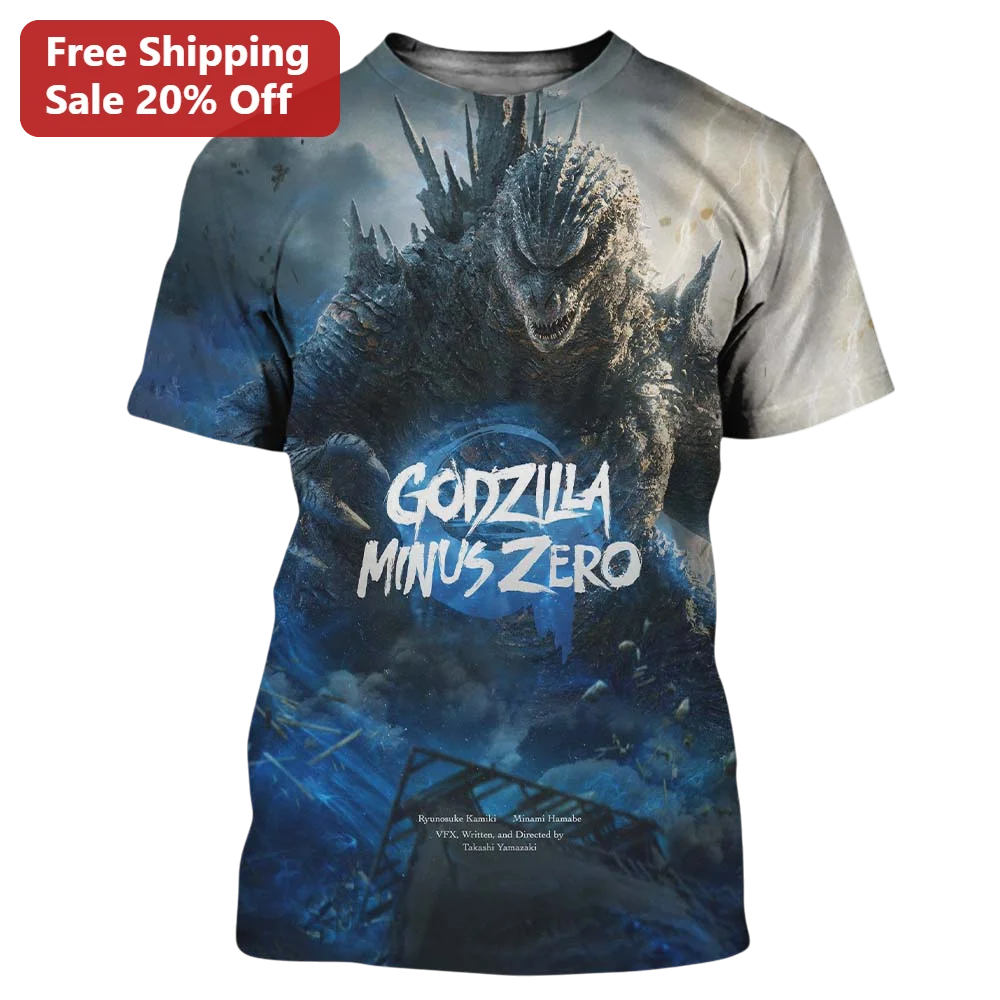 Godzilla Minus Zero Tee Kaiju Monster Movie Graphic Shirt for Men Women