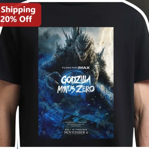 Godzilla Minus Zero Tee Kaiju Movie Poster Graphic Shirt for Men Women Fans
