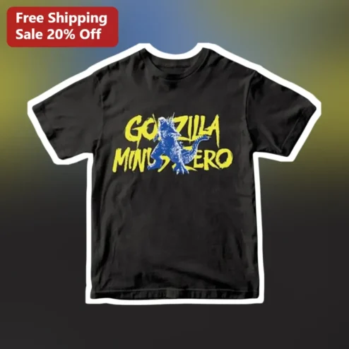 Godzilla Minus Zero Vintage Distressed Graphic Tee Kaiju Movie Fan Gift