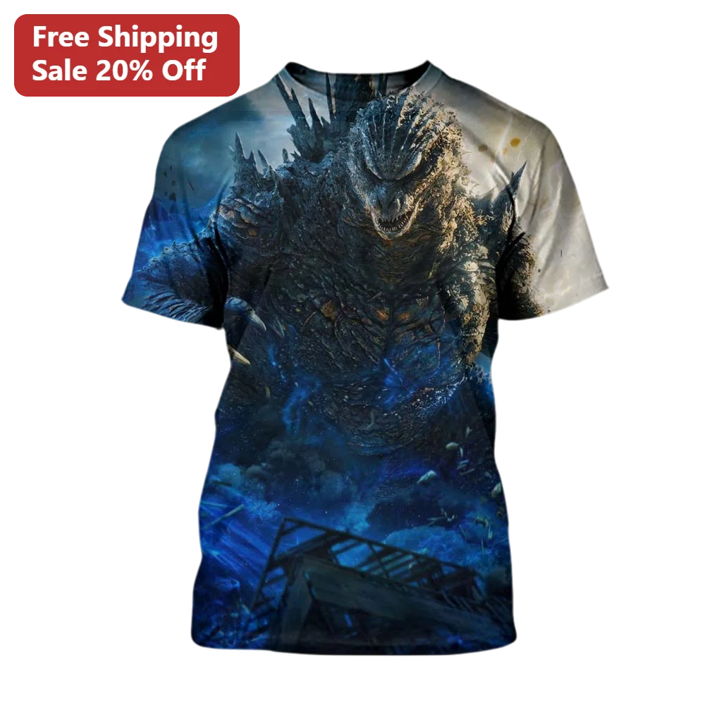 Godzilla Tee Cinematic Kaiju Monster Movie Graphic T-Shirt for Men