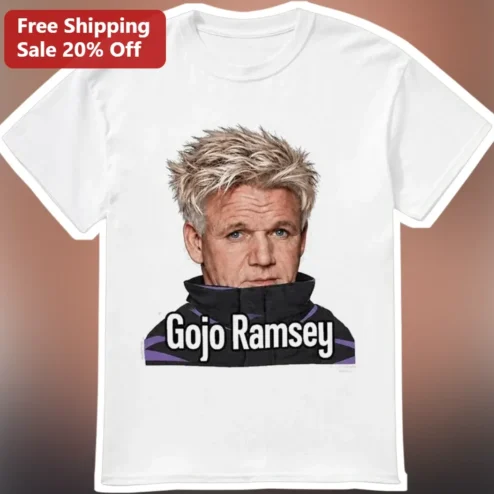 Gojo Ramsey Tee Gordon Ramsay Satoru Gojo Jujutsu Kaisen Meme Crossover Graphic Shirt for Anime Fans