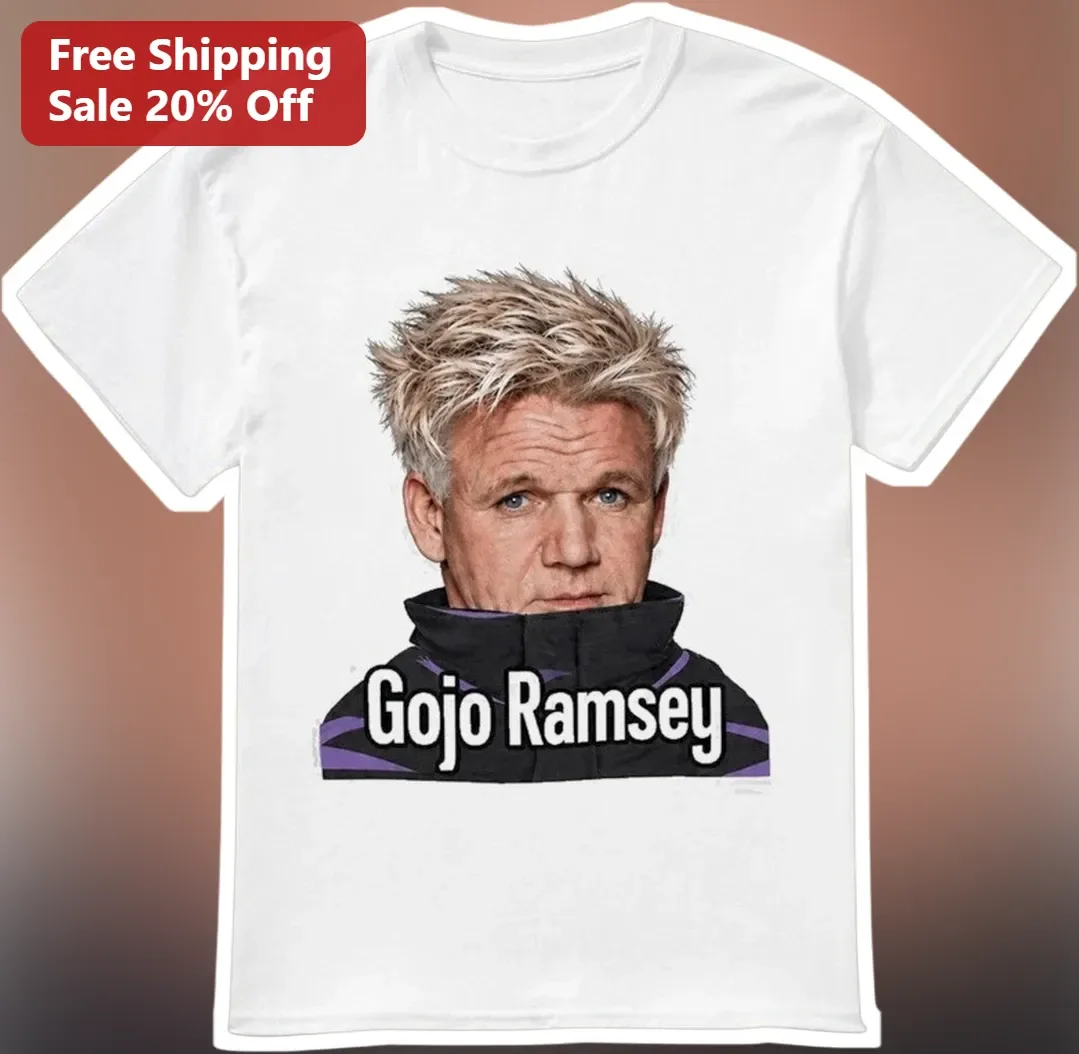 Gojo Ramsey Tee Gordon Ramsay Satoru Gojo Jujutsu Kaisen Meme Crossover Graphic Shirt for Anime Fans