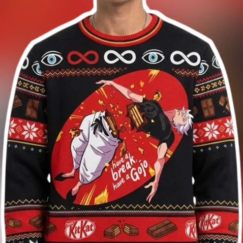 Gojo Satoru Have A Break Ugly Christmas Sweater Jujutsu Kaisen Anime Gift