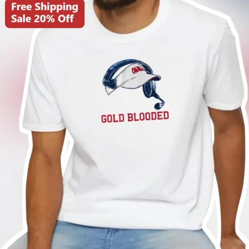 Gold Blooded Football Coach Visor Graphic Tee for Men