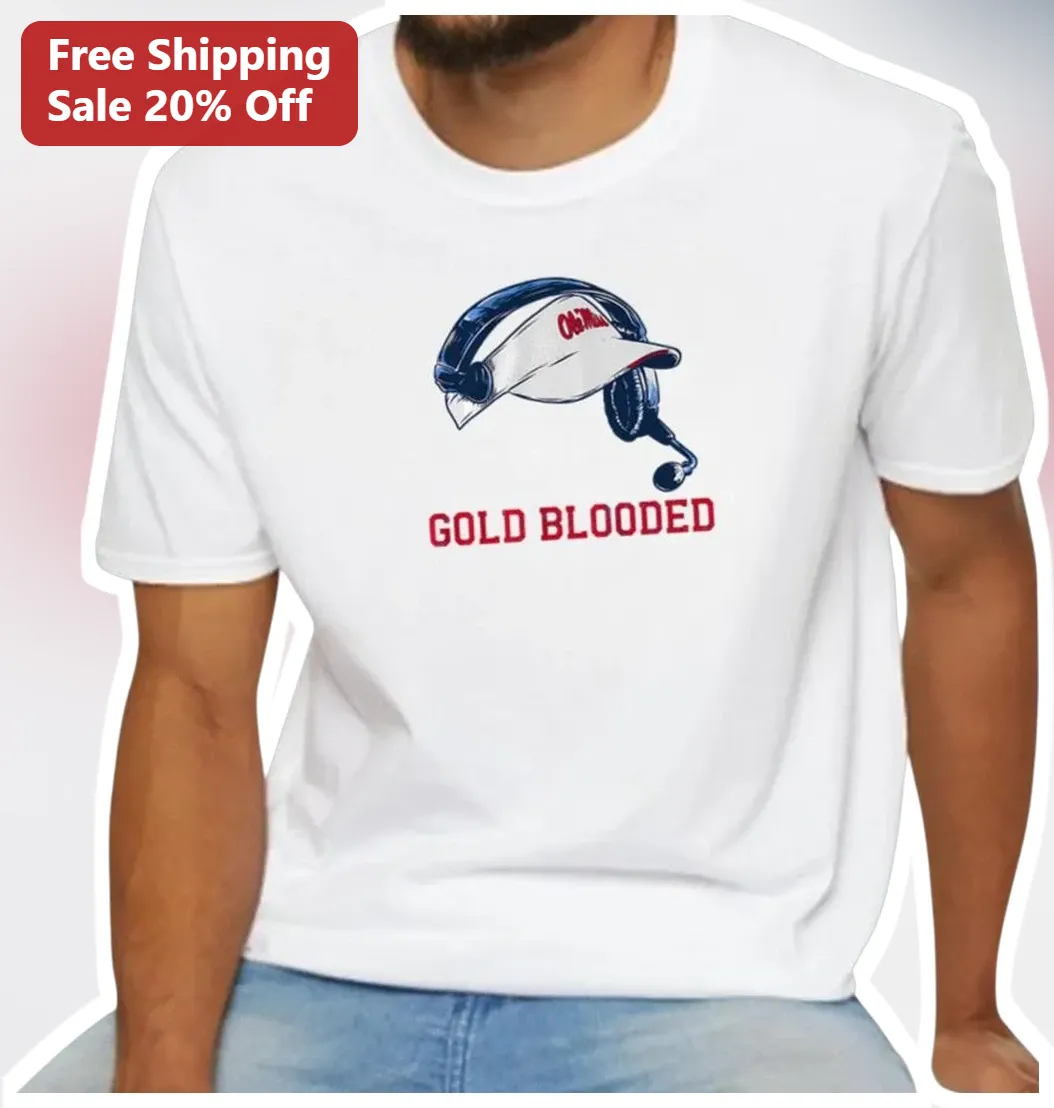 Gold Blooded Football Coach Visor Graphic Tee for Men
