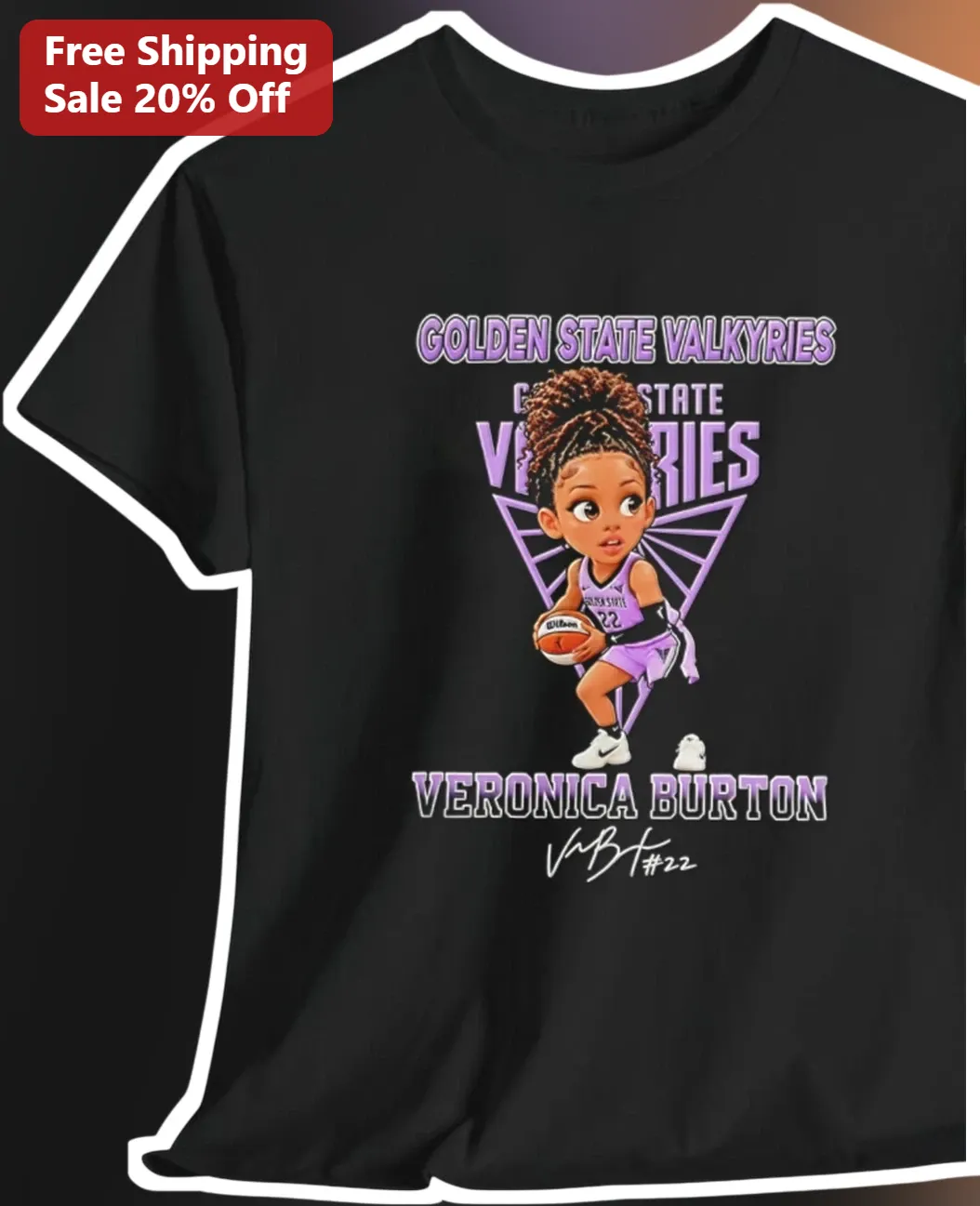 Golden State Valkyries WNBA Fan Art Graphic Tee Cute Basketball Player Shirt