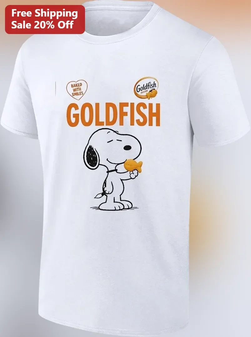Goldfish Baked With Smiles Snoopy Graphic Tee