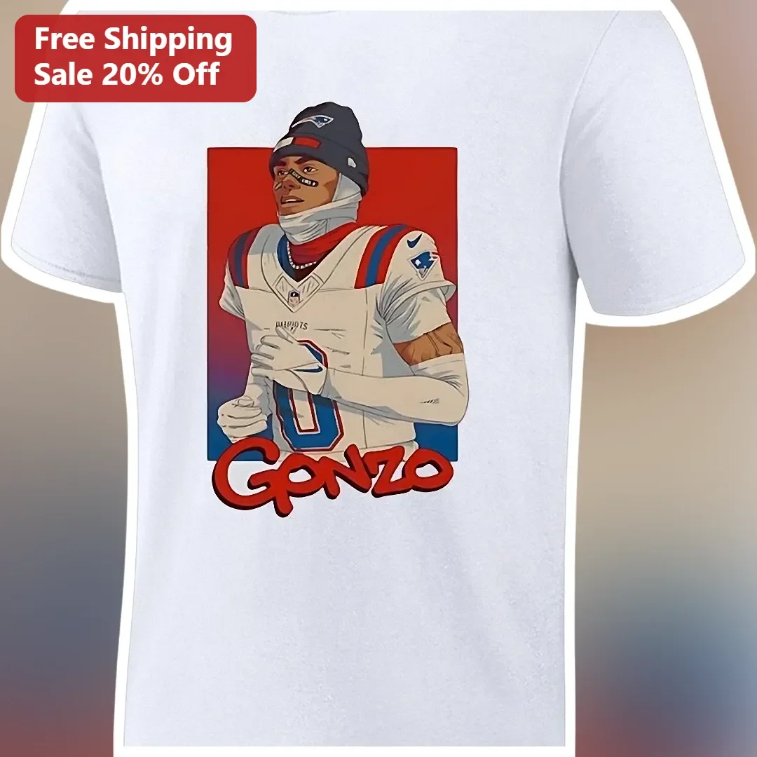 Gonzo Tee Drake Maye New England Patriots QB Football Fan Gift