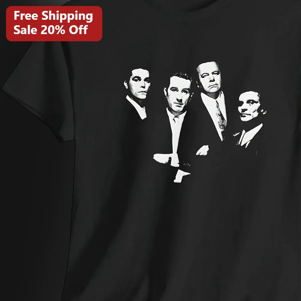Goodfellas Vintage Movie Poster Graphic Tee Black Cotton T-Shirt
